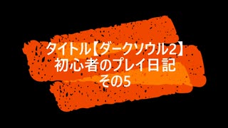 【ダークソウル2】 初心者のプレイ日記 その5