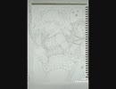 東方鉛筆画：杖刀偶 磨弓part1