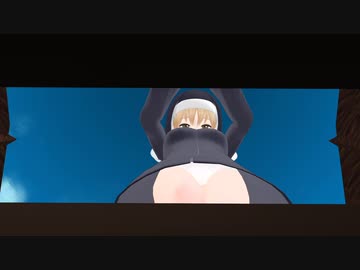 【MMD】ロングスカートのシスター・クレアが吊り橋の上でミニセーラー服で２人の記憶を踊る