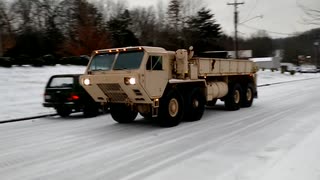 HEMTT（重高機動戦術トラック）で雪上ドリフト