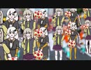 花笠をおどる紲星あかりと春日部つむぎ