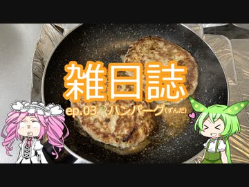 雑日誌ep.03【料理】　ハンバーグ（亜種）