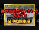 【世界軍事力ランキング2022】装甲戦闘車を一番もっていない国はどこ？