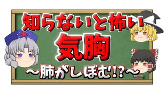 【知らないと怖い】気胸って何？症状・治療を完全解説！【ゆっくり解説】