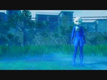【MMD】雨、空き地にて