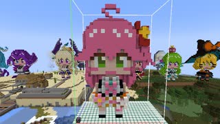 【minecraft】hololive さくらみこ(アイドル衣装Ver)の作り方