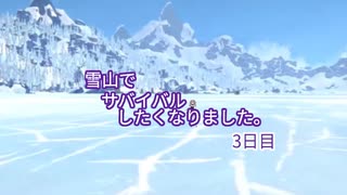 雪山でサバイバルしたくなりました。3日目