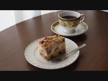 野いちごのクランブルチーズケーキつくってみた