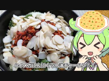 メガフレアラー油ニンニクチャーハンを作るずんだもん！