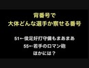 【プロ野球】背番号で大体どんな選手か察せる番号  【2ch 5ch なんj まとめ】