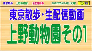 ＜東京散歩＞【上野動物園１】（生配信）［２０２２年５月２４日・火曜］