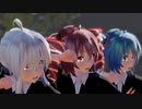 【MMD】JKミク、テト、ハク（tda式改変）で　アンデットエネミー
