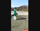 屋上で自撮り撮影するケモノ着ぐるみ (Kemono Fursuit)