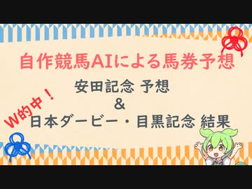 自作競馬AIで安田記念予想＆ダービー・目黒記念結果【W的中】