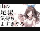 山の足湯気持ちよすぎやろ！