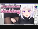 タイツの女性を描いてみた / PaintTool SAI【イラストメイキング】