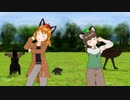 【MMDへんあーと】45秒【きつねさん・たぬきさん】