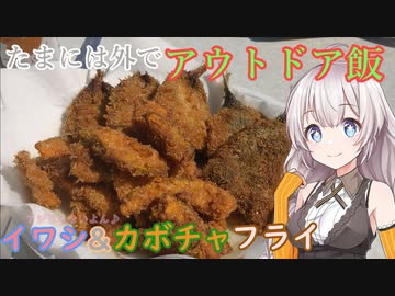 紲星あかりの一人メシ【アウトドアなイワシ＆カボチャフライ】
