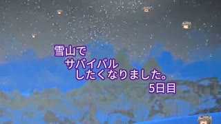 雪山でサバイバルしたくなりました。5日目