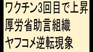 ワクチン3回目で上昇厚労省、ヤフコメ逆転現象