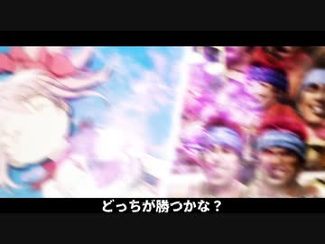 互いに攻防を繰り広げるワッカとまどか