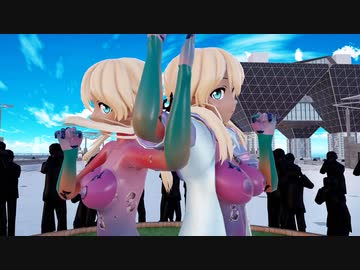 【Ray-mmd】ボディスーツプリンツーがコスプレ会場でトゥインクル×トゥインクル