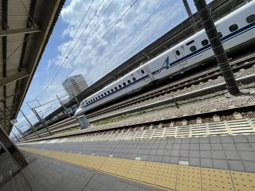 駅ホーム動画 東海道新幹線 新富士駅 東京方面ホーム