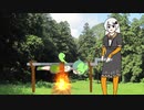ノリノリでキャンプする紲星あかりとずんだもん