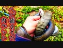【ぴ】ｸﾞﾌﾌﾌ！天然のお肉捕まえた！肉の自給自足ヘビ料理