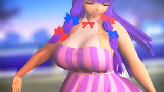 【東方MMD】エロいパチュリーがSexyに踊るトリコロール・エア・ライン【Touhou】