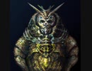 I painted on the theme of "a rusty tin toy monster that looks like it could be anywhere."