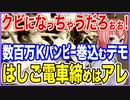 クビになっちゃうだろぉぉ！K首都圏で数百万の一般人を巻込む大迷惑デモ行為！はしご電車でやっぱり締めはアレしかない！