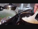 【料理】鮭とあくぬきほうれん草のしいたけ焼きと味噌ゴーヤ