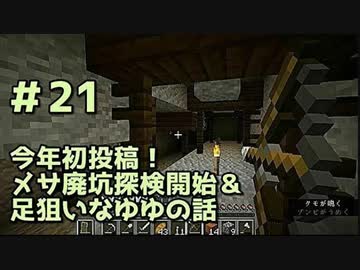 女性実況 Yuyuのマイクラハードコアミニ生活2 21 今年初投稿 メサ廃坑探検開始 足狙いなゆゆの話 ニコニコ動画