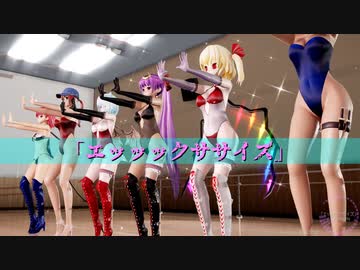 【東方MMD】紅魔組で「エッッックササイズ」 1080P