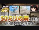 【ゆっくり解説】「50ミリの雨」ってどんな雨？～雨・風・震度の階級表～