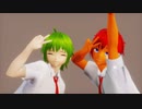 【Vroid MMD】赤と緑の男子2人でロキ【ステージ配布】