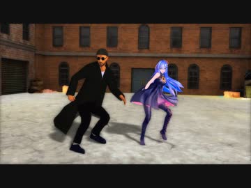 【MMD】Sour式巡音ルカ(青ルカ)さん×掃除屋(レ○ン)さんで、Bin　Cover by ado