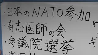 ・日本のNATO加盟・有志医師の会・参議院選挙・核融合技術・熱中症にPCR…など。