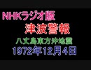 ♒地震ニュース記録♒　八丈島東方沖地震津波警報　1972年12月4日　東京都　千葉県　茨城県　神奈川県　静岡県　愛知県　三重県　東北地方太平洋沿岸