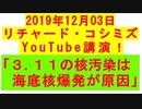 【2019年12月03日：リチャード・コシミズ YouTube 講演（ 改良版 ）】