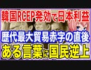韓国RCEP発効で日本に利益！歴代最大の貿易赤字を出した直後！ある言葉に国民が逆上！