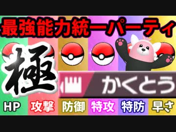 【実況】ポケモン剣盾でたわむれる  禁伝解禁の能力値１位で作る最強のかくとう統一「極」