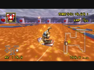 TAS】マリオカートWii GBA クッパキャッスル3 - 1:41.361