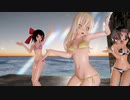 【東方MMD】東方キャラ５人で「Kiss me 愛してる」1080P