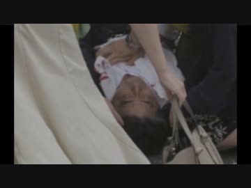 安倍晋三元総理が山上徹也容疑者（41・元海上自衛隊）の手製の銃で撃たれ、血を流して倒れている