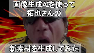 【検証】画像生成AIを使って拓也さんの新素材を生成してみた