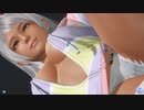 【DOAXVV】 パティ　ゆるふわパーカー　超ズームアップ　横寝　足上げ　日焼け跡