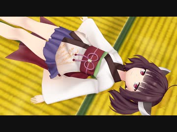 【MMD】寝転んでるきりたんの周りを一周する動画