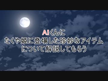 AIくんにタクヤ姫に登場した珍妙なアイテムについて解説してもらう